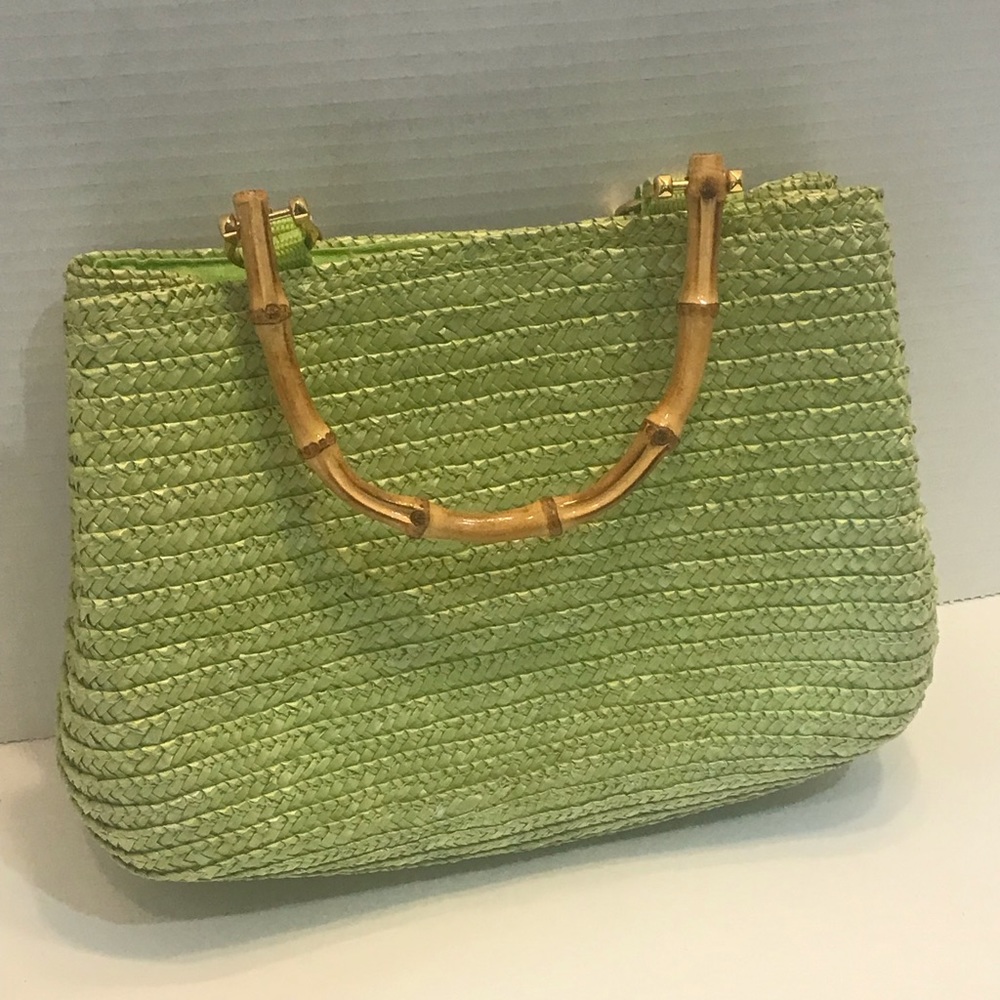 St John’s Bay Wheat Straw purse with Bamboo handles